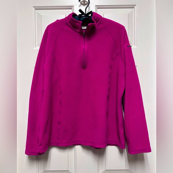 LL Bean Light Fleece Quarter Zip Pull Over Jacket. Size L - Picture 1 of 14